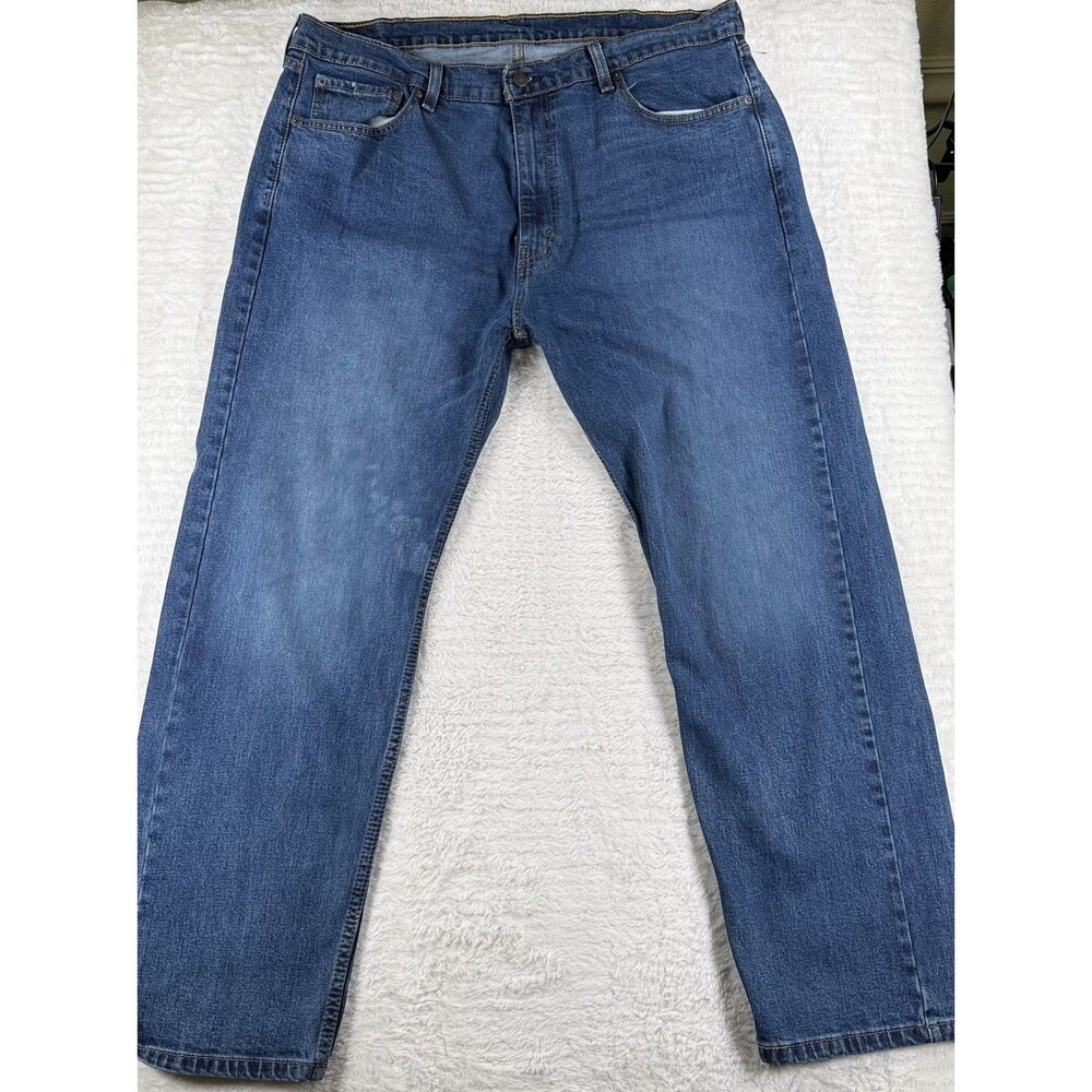 Levis 505 Blue Denim Mens Jeans Size 40x30 Med Dark Wash Jeans